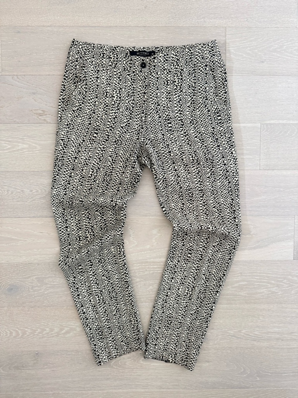 Vintage ETRO Viscose Snake Print Ankle Pants - Made In Italy - Size 42IT